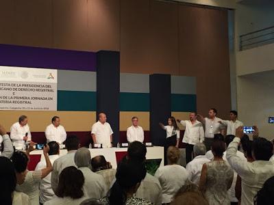 ES EL EDOMÉX TESTIGO DE LA TOMA DE PROTESTA DE LA NUEVA TITULAR DEL INSTITUTO MEXICANO DE DERECHO REGISTRAL.