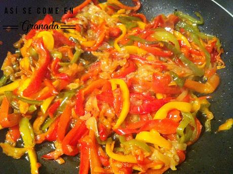 Wok de langostinos y de verduras en salsa de soja