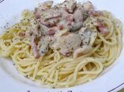 Espaguetis pollo carbonara