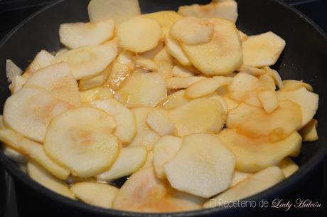 Bizcocho a la sidra con manzanas caramelizadas - Reto #asaltablogs