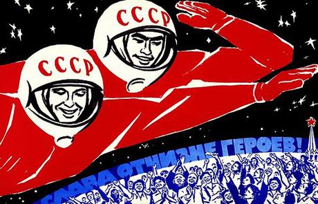 cosmonautas-pioneros-espacio-cartel-propaganda-URSS