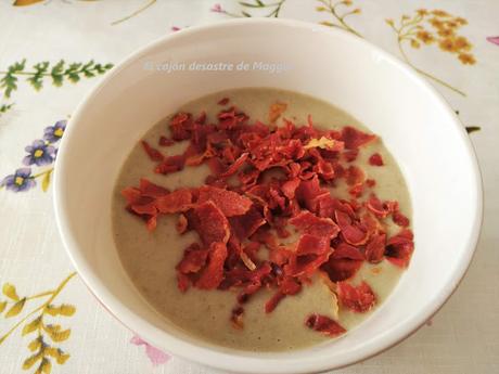 CREMA DE CHAMPIÑÓN Y PATATA CON CRUJIENTE DE JAMÓN #ASALTABLOGS CREMA DE CHAMPIÑÓN Y PATATA CON CRUJIENTE DE JAMÓN #ASALTABLOGS