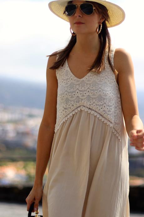 LONG BEIGE DRESS