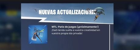 Fortnite añadirá 'Patio de juegos' próximamente