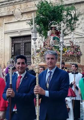 Representación de nuestra hermandad en la procesión de la Divina Pastora de San Dionisio (Jerez de la Frontera)