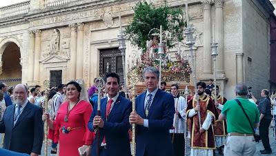 Representación de nuestra hermandad en la procesión de la Divina Pastora de San Dionisio (Jerez de la Frontera)