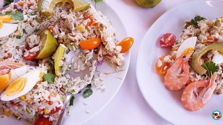 Ensalada de arroz en corona