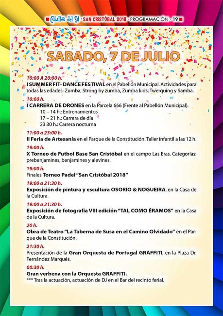 Fiestas de San Cristobal 2018 en Cubillos del Sil. Programación