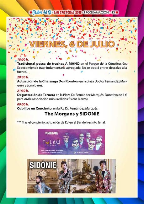 Fiestas de San Cristobal 2018 en Cubillos del Sil. Programación