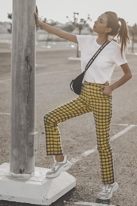 Pantalon amarillo tartan