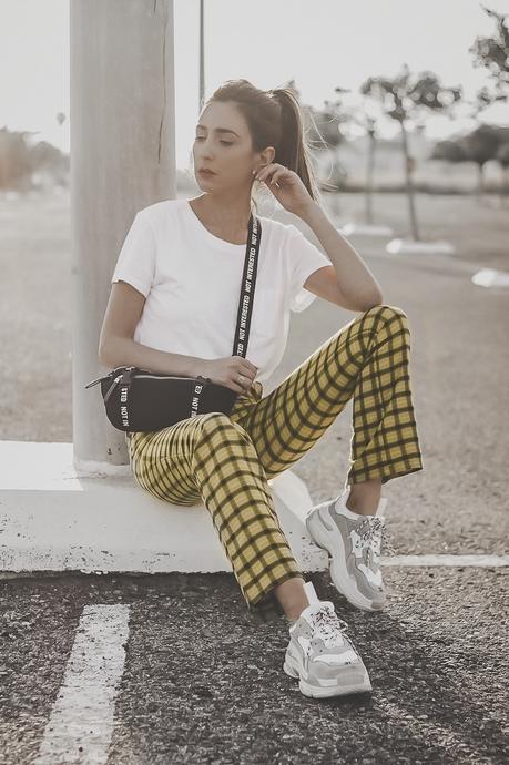 Pantalon amarillo tartan