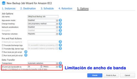 NAKIVO Backup & Replication - Control de ancho de banda control de ancho banda con Nakivo B&R