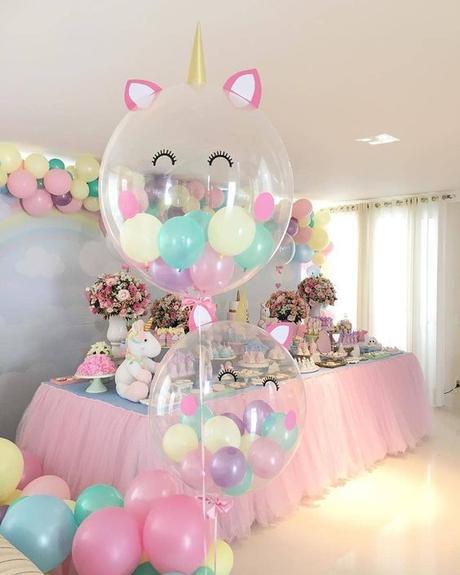 decorar con globos unicornios