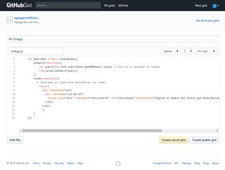 Como insertar en tu Web una parte de código alojado en Github Como insertar en tu Web una parte de código alojado en Github