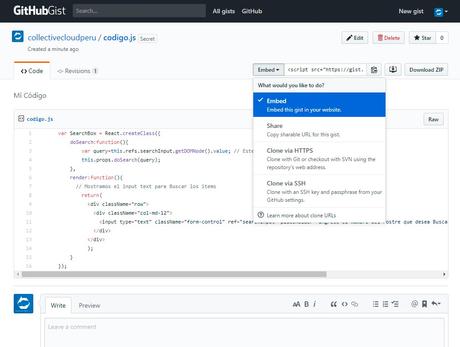 Como insertar en tu Web una parte de código alojado en Github Como insertar en tu Web una parte de código alojado en Github