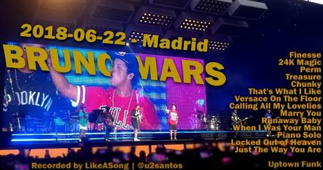 Concierto completo en vídeo y audio de Bruno Mars en el Wanda Metropolitano de Madrid