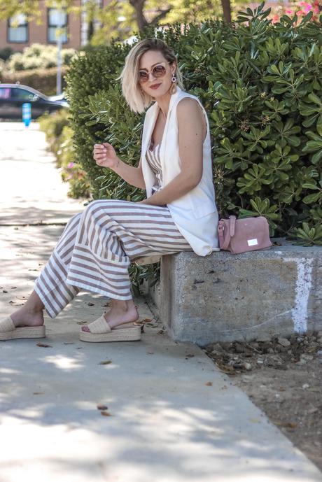 STRIPED JUMPSUIT