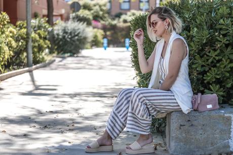 STRIPED JUMPSUIT