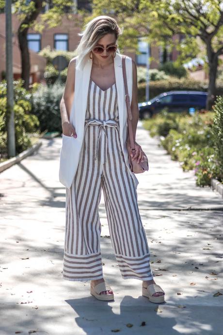 STRIPED JUMPSUIT