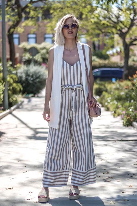 STRIPED JUMPSUIT