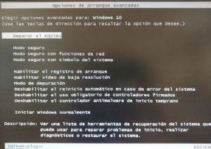 Como arrancar Windows 10 en modo seguro con la clásica tecla F8