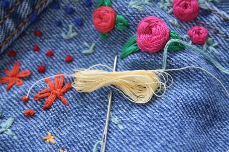 Diy: cazadora bordada con flores