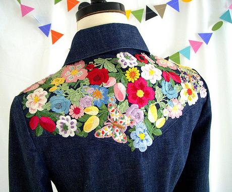 Diy: cazadora bordada con flores