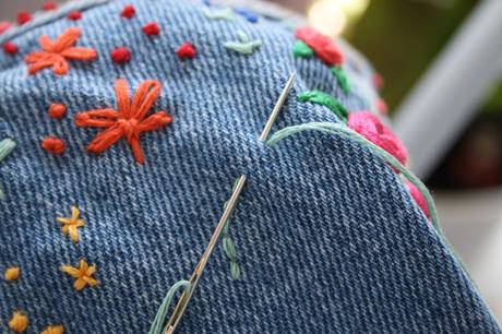 Diy: cazadora bordada con flores