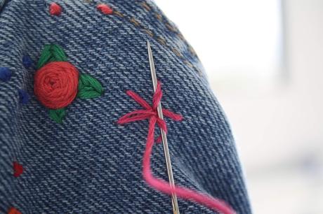 Diy: cazadora bordada con flores