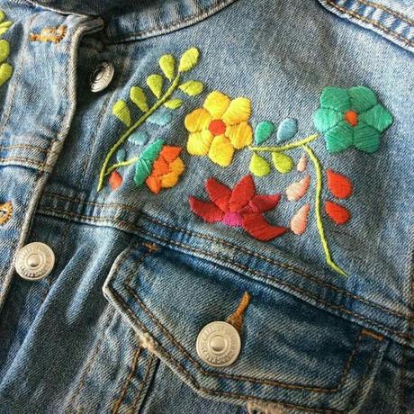 Diy: cazadora bordada con flores
