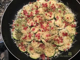 FALSA PIZZA DE CALABACIN EN SARTEN