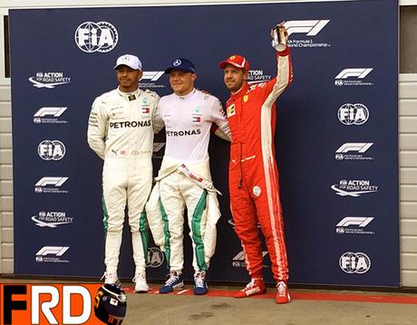 Mercedes se adueña de la primera fila en la parrilla del GP de Austria con Bottas 1º