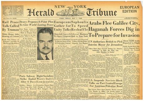 1948, cuando los líderes árabes exhortaban a su población a abandonar Israel y las tierras del fallido estado árabe