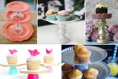 5 Ideas DIY de expositores para cupcakes