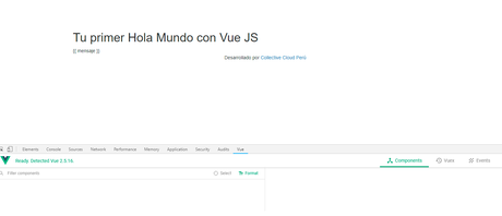 Tu primer Hola Mundo con Vue JS