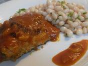 Bacalao costra alubias Santa salteadas