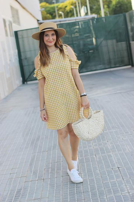 Cuadros vichy en color mostaza Cuadros vichy en color mostaza