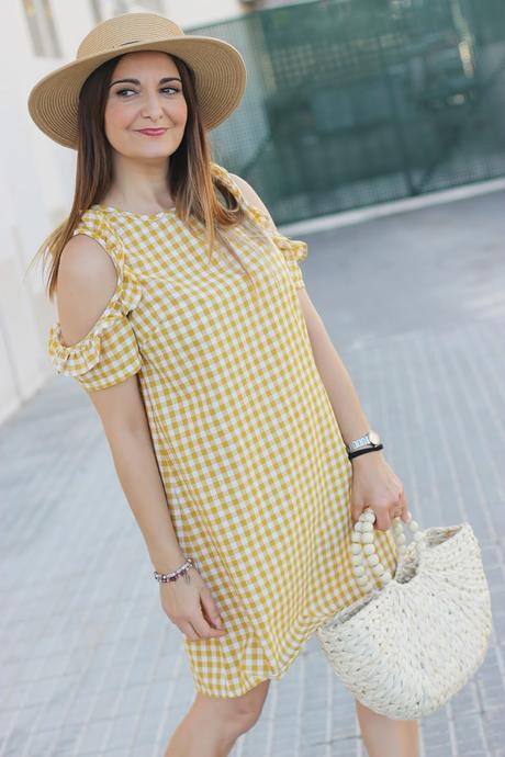 Cuadros vichy en color mostaza Cuadros vichy en color mostaza