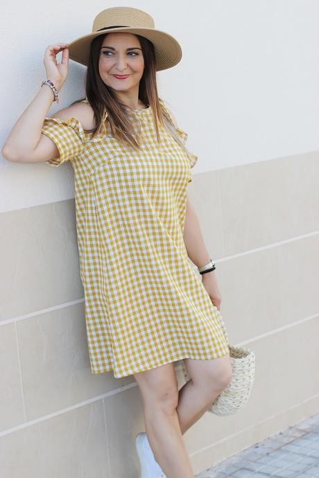 Cuadros vichy en color mostaza Cuadros vichy en color mostaza