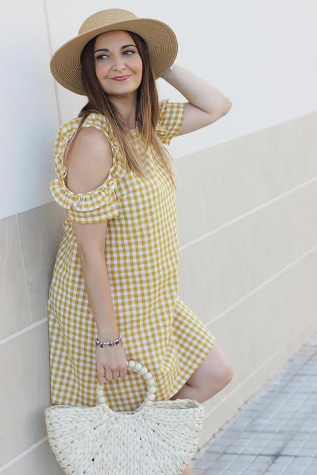 Cuadros vichy en color mostaza Cuadros vichy en color mostaza