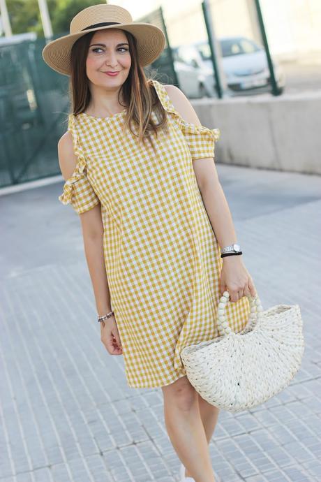 Cuadros vichy en color mostaza Cuadros vichy en color mostaza