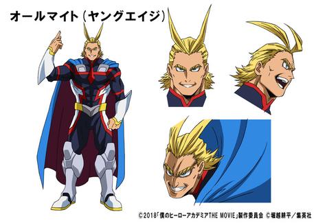 Diseño de trajes de fiesta y de All Might para lanzamiento de la película Mi Hero Academia