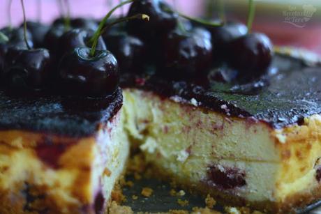 Tarta de quesos con picotas y cerezas tererecetas 03 Tarta de quesos con picotas y cerezas 03