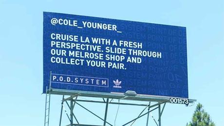 Así es como Adidas sorprendió a algunos influencers estadounidenses con vallas publicitarias personalizadas