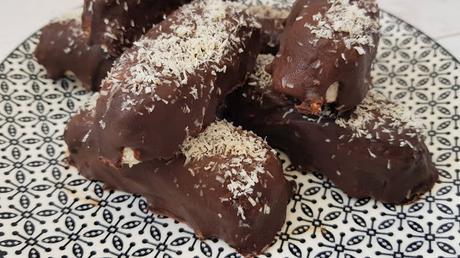 Chocolatinas Bounty veganas de coco y chocolate