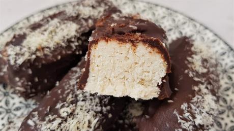 Chocolatinas Bounty veganas de coco y chocolate