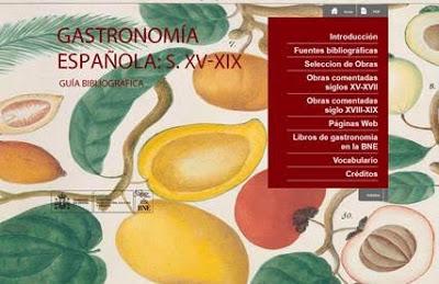 Guía bibliográfica sobre la gastronomía española de los siglos XV-XIX Guía bibliográfica sobre la gastronomía española de los siglos XV-XIX
