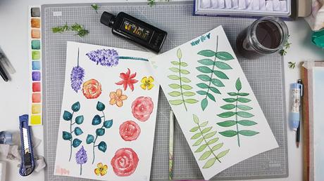 Decora tus archivadores con acuarelas