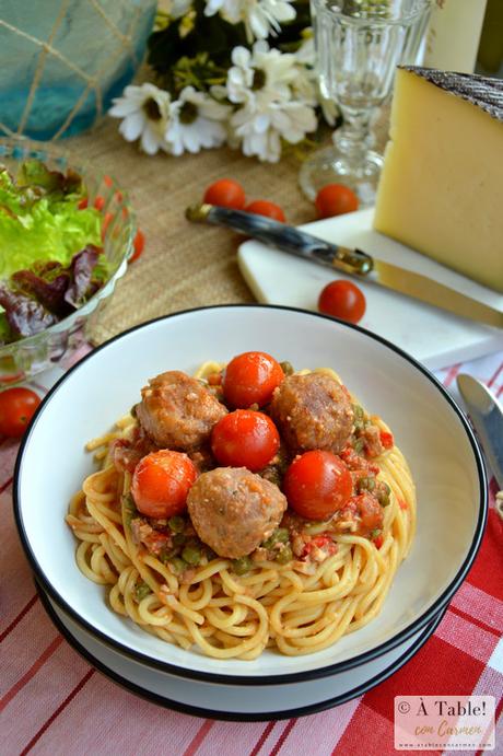 Espaguetis  con Albóndigas {by Gennaro Contaldo}