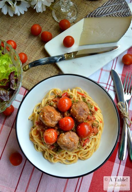 Espaguetis  con Albóndigas {by Gennaro Contaldo}